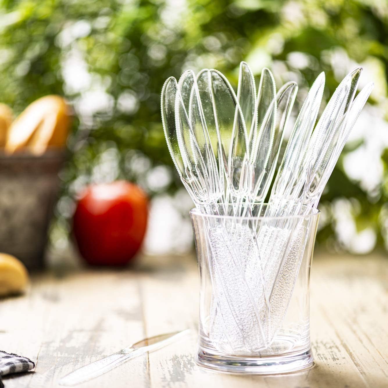 Comfy Package [300 Pack] Heavyweight Disposable Clear Plastic Knives - Image 6